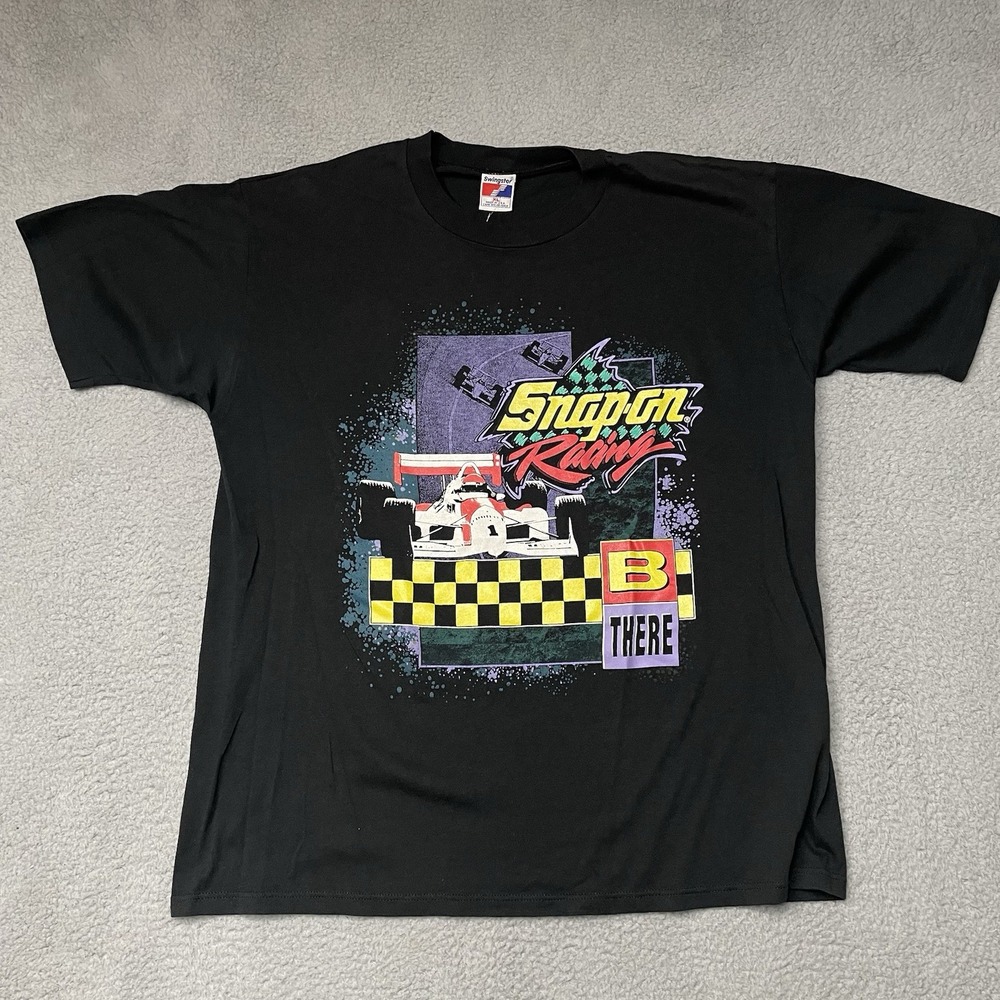 Snap-On Racing T-Shirt Men XL Black Vintage 90s F1 Formula Single Stitch Graphic